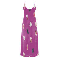 Vestido Maxi de Plumas Elegante Cómodo con Cuello en V Cuidado Fácil Moda para Mujeres - details 19