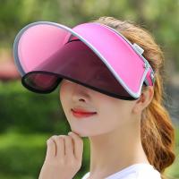 Verano ajustable protección solar Anti-UV visera sombrero para el sol cubierta facial escudo parasol gorra de ala ancha - details 15