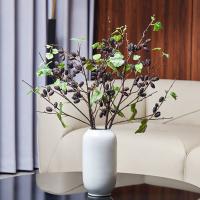Ramas artificiales de morera de plástico, elegantes ramas de frutas de frambuesa hechas a mano, plantas falsas flexibles, tienda de Hotel - details 2
