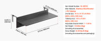 SucceBuy Mesa colgante para balcón, mesa con barandilla plegable de metal de 19 x 24 pulgadas, ajustable en 5 niveles para barandillas de 1 a 4,7 pulgadas, mesa de bar para exteriores para patio y terraza - details 1