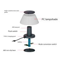 Lámpara Solar de mesa para exteriores, luz nocturna inalámbrica regulable, impermeable, para jardín, escritorio interior - details 1