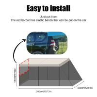 Tienda trasera SUV sombrilla para acampar al aire libre repelente de mosquitos toldo antiviento maleta trasera - details 9