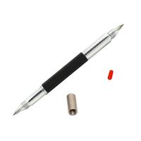 Marcador de punta de Metal portátil de doble extremo, marcador de grabado de vidrio de cerámica, pluma de trazado hecha de acero de tungsteno - details 3