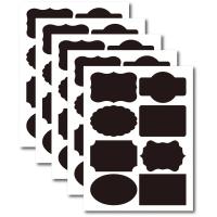 Pegatina de pizarra negra borrable de PVC, etiquetas de caja de crema cosmética, tarros de especias de cocina para el hogar, etiquetas múltiples, 1 hoja - details 3