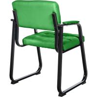 B Tapizada En Cuero Sintético I Silla De Espera con Reposabrazos I Silla Confidente con Base De Metal I Color:, Color:Negro - details 36