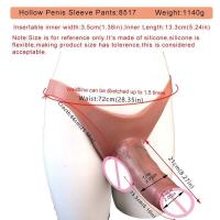Empaque privado Sexy SXXY 10 estilos Dildo hueco grande con correa para hombres Gay Funda de silicona para hombre Pantalones Retraso de la eyaculación Juguetes sexuales - details 29