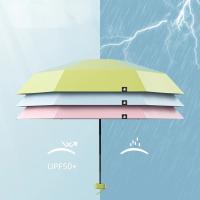 UPF50 + Mini paraguas plegable de vinilo, pequeño parasol, paraguas de bolsillo para lluvia, paraguas de viaje, protección ultravioleta, Parasol cápsula - details 10