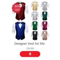 Chaleco de diseñador para hombre, chaleco de satén de seda Lisa verde oscuro, pajarita, pañuelo, traje Formal de boda para hombre, chaqueta sin mangas Barry Wang - details 28