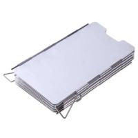 9 Uds parabrisas a prueba de viento estufa al aire libre protector contra el viento aleación de aluminio duradero para Camping Picnic viajes suministros para barbacoa - details 4