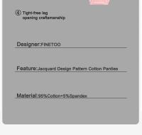 Bragas de algodón con diseño de Jacquard para mujer, ropa interior Sexy, lencería femenina, bragas íntimas de Color sólido para mujer - details 5