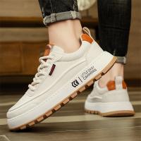 Plataforma de aumento de altura con cordones casual moda deportiva cuero superior transpirable versátil tendencia zapatos para hombres - details 3