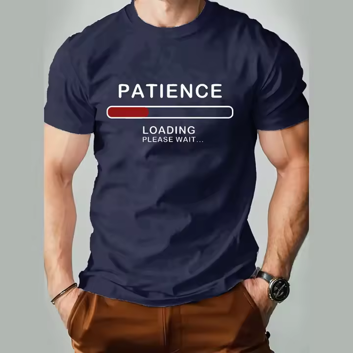 2024 ropa informal para hombre, camiseta de manga corta a la moda de verano para hombre, camiseta sencilla de gran tamaño para hombre, camiseta con estampado de letras - 1