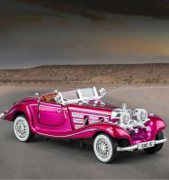 1:32 Mercedes Benz 500K Convertible de doble puerta Roadster Diecast modelo aleación Metal colecciones de coches Hobby decoraciones regalo amigo - details 2