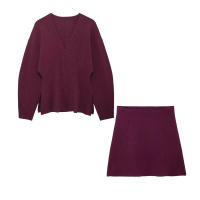 Elegante Conjunto de Moda para Mujer TRAFZA Cuello Largo Vestido Mini de Cintura Alta - details 2