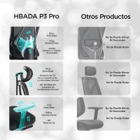 Ergonomica Escritorio, Silla Oficina Soporte Lumbar, Silla de Ordenador reclinable de ángulo Grande, Respaldo de , Negra - details 14