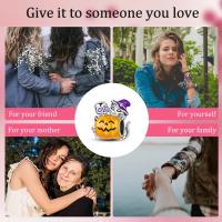 Cuentas colgantes de plata de ley 925, cuentas de calabaza noctilucencia de Halloween, pulsera Original para hacer joyas, regalo del Día de San Valentín - details 6