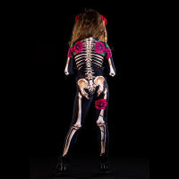Disfraz de esqueleto aterrador para Halloween, mono de calavera de terror para la familia, trajes de pijama para fiesta de Carnaval - details 4