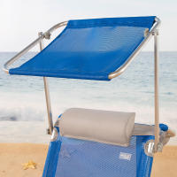 Silla de playa plegable y reclinable con parasol Aktive, antivuelco, con cojín y asa de transporte, peso máx. 110Kg, 47x43x67cm - details 5
