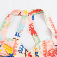 TRAFZA-Conjunto de 2 piezas para mujer, minitop con tirantes y botones estampados, sin mangas, Espalda descubierta, Falda Midi elegante de cintura alta para playa - details 32