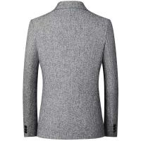 Traje informal de primavera para hombre, chaqueta de negocios de oficina de estilo occidental con solapas de un solo botón, sin planchar, para primavera, 2024 - details 4