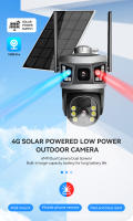 Camara de vigilancia exterior solar 4G doméstico  HD Visión nocturna inalámbrico WiFi inteligente remoto alarma vigilancia - details 0