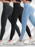 Body sin costuras para gimnasio para mujer, pantalones de yoga de secado rápido para realzar la cadera, monos deportivos con texto para correr y mujer - details 15