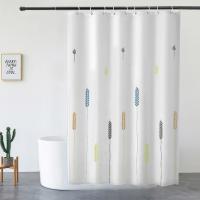 Cortina de Ducha Cortina de Baño Poliéster Impermeable Cortina Bañera con Ganchos para Ducha y Baño Blanco - details 7