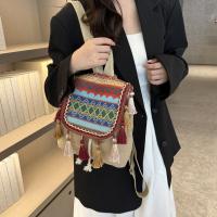 Mochila de estilo étnico con borlas, bolso escolar pequeño de lona, ​​bolso de hombro con borlas, bolso escolar bordado de estilo coreano de gran capacidad - details 12