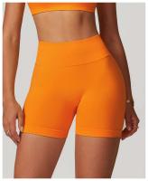 Pantalones cortos deportivos mejorados de cintura alta para yoga sin costuras para mujer, utilizados para gimnasios y ciclismo - details 3