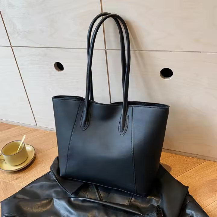 Gran capacidad casual retro 2025 nuevo estilo de moda simple color sólido estilo occidental un bolso de hombro bolso de mano para mujer - 1