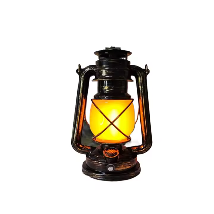 Luz de Camping LED Retro USB Recargable Linterna Portátil para Exteriores 3 Modos de Iluminación - 1