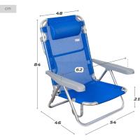 Set 2 Sillas Pleg Alu 5pos 60x47x83cmc/cojin-flamenco - details 15