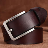 Cinturón de cuero genuino para hombre, hebilla retro, cinturón de piel de vaca versátil, 125 cm, regalo para hombre - details 3