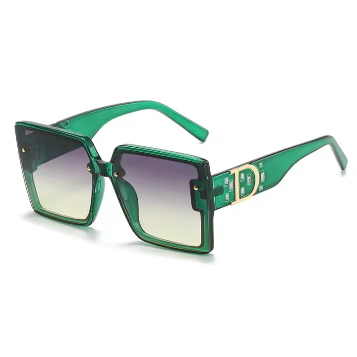 Toyear-gafas de sol cuadradas de diseñador de marca clásica para mujer, lentes de sol de tendencia, moda Vintage, lujo, diamante, Marco grande, UV400, 2023 - 1