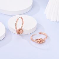 Pendientes de aro para mujer, de Plata de Ley 925, elegantes, con dije circular roscado, pendientes de aro para mujer, regalos de joyería - details 3