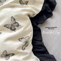 Conjunto de Cama de Algodón Tejido Nube Borde Sombrero de Cama de Cuatro Piezas - details 35