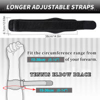 Almohadillas de compresión piezas para tendinitis, coderas para golfistas, correas para antebrazo, alivio de banda de soporte para codos de tenis, 1 unidad - details 7
