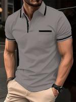 Camisa polo de verano 2025 con botones y bolsillo para hombre, deportiva. - details 3