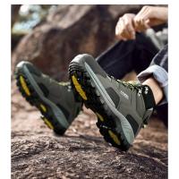 Par de zapatos de senderismo para hombre y mujer, botas de Trekking para escalada de montaña, botines antideslizantes para trabajo al aire libre - details 12