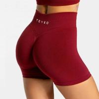 TEVEO Impact Women Fiess Sports Biker 4.5" Banda baja acanalada Pantalones cortos de yoga Entrenamiento Scrunch Butt Leggings sin costuras - details 6