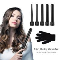 Rizador de pelo de cerámica 6 en 1, herramienta de estilismo, varitas rizadoras de pelo automáticas - details 0
