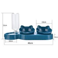 Comedero para gatos 3 en 1, dispensador automático de agua, cuenco doble, cuenco para mascotas para perros pequeños, gatos, contenedor de comida para mascotas, accesorios para gatos - details 0