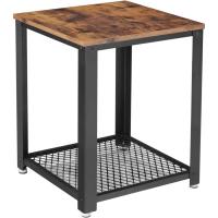 Mesa de Centro Industrial Diseñada Ideal para Televisión, Salón, Gran Estante, Patas Ajustables, Protege el Suelo, Estructura de Metal, Estable, Fácil de Montar - details 14