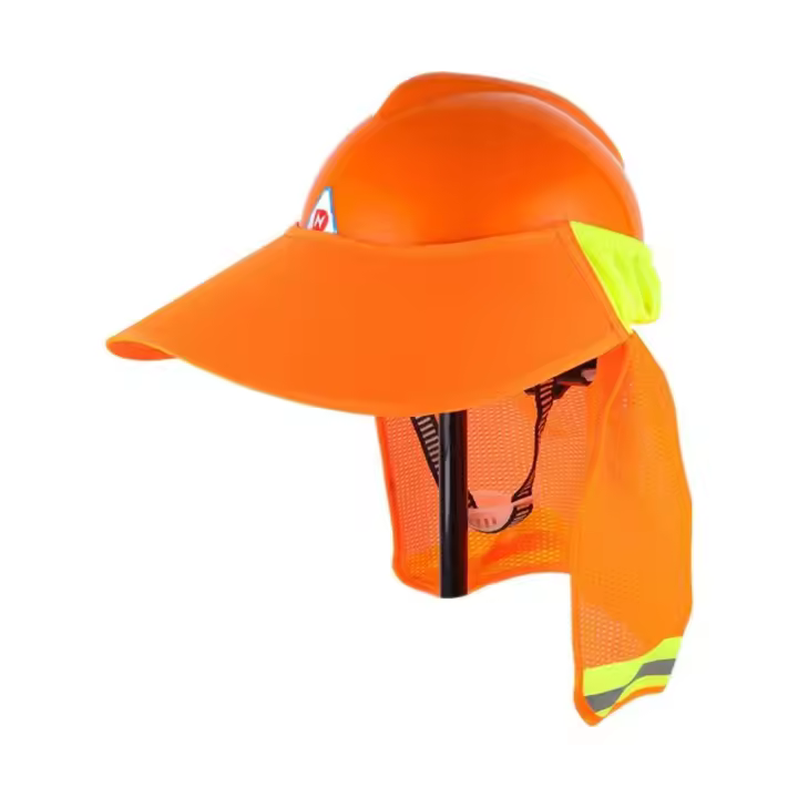 Sombrero reflectante transpirable, red de ala, protección solar, casco de seguridad, parasol que refleja la luz, bloquea el sol, protector reflectante para el cuello - 1