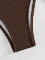 Nuevo traje de baño sexy con espalda descubierta y soporte de acero dividido de Yiyong, bikini con cordones de color sólido para mujer - details 4