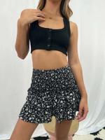 Ral plisado corto para mujer, falda Vintage de cintura alta con volantes, vestido bohemio de vacaciones para mujer - details 34