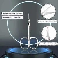 Tijeras ergonómicas para cutículas: profesional de acero inoxidable, cortaúñas hipoalergénico, diseño ambidiestro - details 0