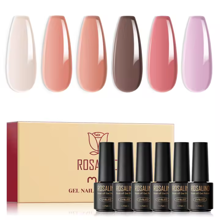 ROSALIND-Kit de esmalte de Gel para uñas, semipermanente UV Led, serie rosa, 7ml - 1