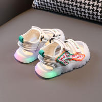 Zapatos de playa anti-retroceso tipo baotou para niños y niñas, zapatos para niños pequeños con suela blanda intermitente para niños - details 17