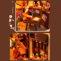 Estante de madera para libros, miniatura de casa de bosque con luciérnagas, casa de muñecas con animales, sujetalibros, juguete para adultos y niños, regalo. - details 9